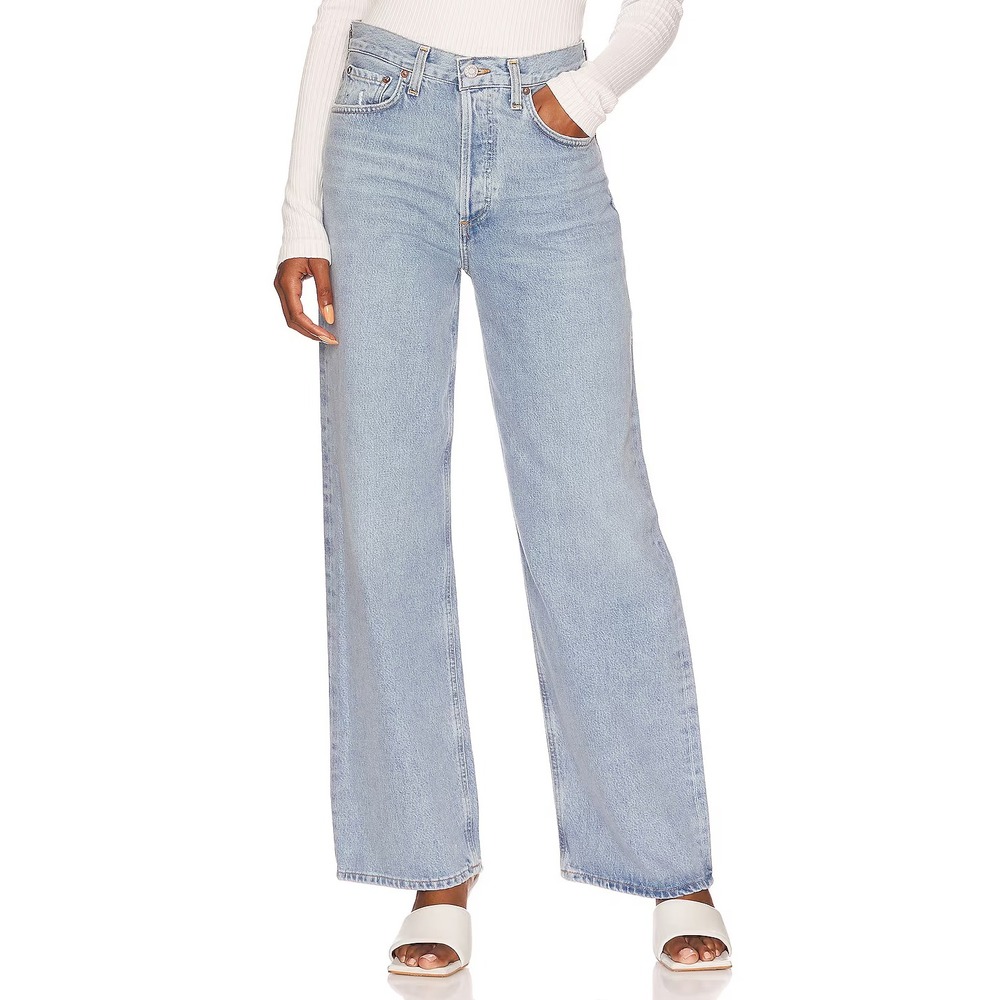 Agolde Low Slung Baggy 30.5" Jeans Void Light Wash 23 Oversized Denim Casual